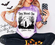 Load image into Gallery viewer, SALEM THEY MISSED ONE BLEACHED TEE
