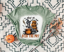 Load image into Gallery viewer, STIR THE POT RACCOON BLEACHED TEE
