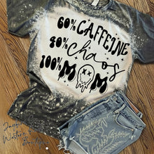 Load image into Gallery viewer, CAFFEINE CHAOS MOM BLEACHED TEE
