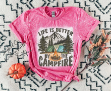 Load image into Gallery viewer, LIFE IS BETTER BY THE CAMPFIRE BLEACHED TEE
