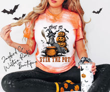 Load image into Gallery viewer, STIR THE POT RACCOON BLEACHED TEE
