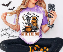 Load image into Gallery viewer, STIR THE POT RACCOON BLEACHED TEE
