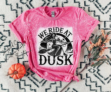 Load image into Gallery viewer, WE RIDE AT DUSK BLEACHED TEE
