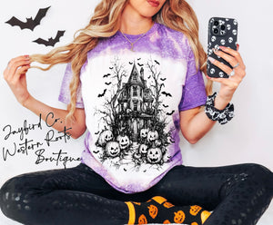 HAUNTED HOUSE BLEACHED TEE