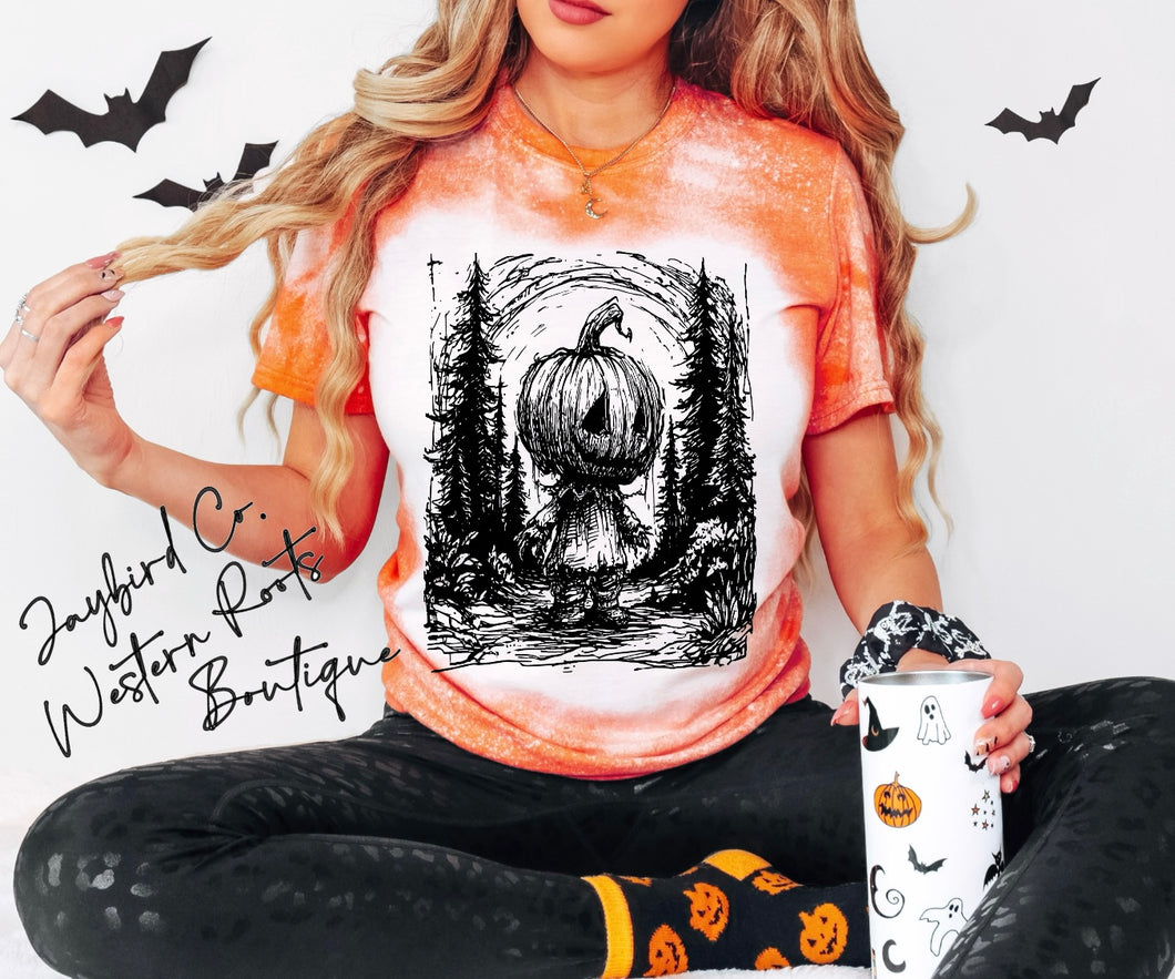 SCARY PUMPKIN BLEACHED TEE