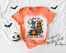 Load image into Gallery viewer, STIR THE POT RACCOON BLEACHED TEE

