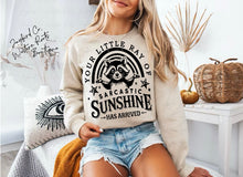 Load image into Gallery viewer, YOUR LITTLE RAY OF SARCASTIC SUNSHINE HOODIE/CREW SWEATSHIRT
