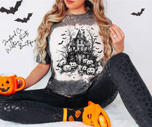 Load image into Gallery viewer, HAUNTED HOUSE BLEACHED TEE
