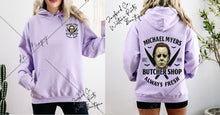 Load image into Gallery viewer, MICHAEL MYERS SWEATSHIRT | MINT GREEN | ORCHID | DARK HEATHER | WHITE
