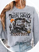 Load image into Gallery viewer, TRAIN WRECK SWEATSHIRT | ASH GRAY | SPORT GRAY | SAND | FOREST GREEN
