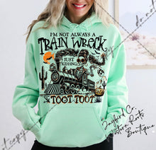 Load image into Gallery viewer, TRAIN WRECK SWEATSHIRT | MINT GREEN | ORCHID | DARK HEATHER | WHITE
