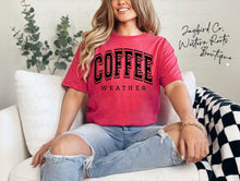 Load image into Gallery viewer, COFFEE WEATHER BLEACHED TEE
