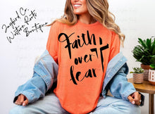 Load image into Gallery viewer, FAITH OVER FEAR BLEACHED TEE
