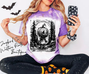 SCARY PUMPKIN BLEACHED TEE