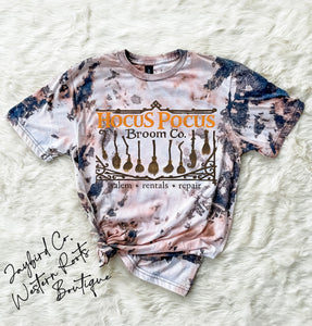 HOCUS POCUS BROOM CO. BLEACHED TEE