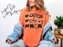 Load image into Gallery viewer, CAFFEINE CHAOS MOM BLEACHED TEE
