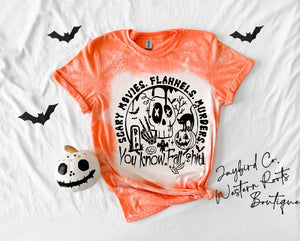 SCARY MOVIES BLEACHED TEE