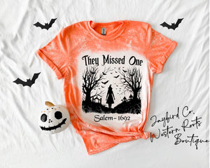 SALEM THEY MISSED ONE BLEACHED TEE