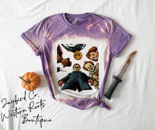 Load image into Gallery viewer, HORROR FACES BLEACHED TEE
