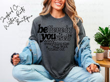 Load image into Gallery viewer, BELIEVE IN YOURSELF BLEACHED TEE
