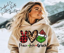 Load image into Gallery viewer, PEACE LOVE GRINCH | ASH GRAY | SPORT GRAY | SAND | WHITE
