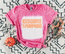 Load image into Gallery viewer, ICED COFFEE &amp; PUMPKINS BLEACHED TEE

