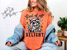 Load image into Gallery viewer, FIRST OF ALL I’M A DELIGHT BLEACHED TEE

