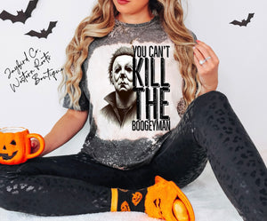 YOU CAN’T KILL THE BOOGYMAN BLEACHED TEE