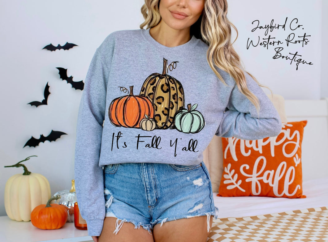 ITS FALL YALL | ASH GRAY | SPORT GRAY | SAND | FOREST GREEN