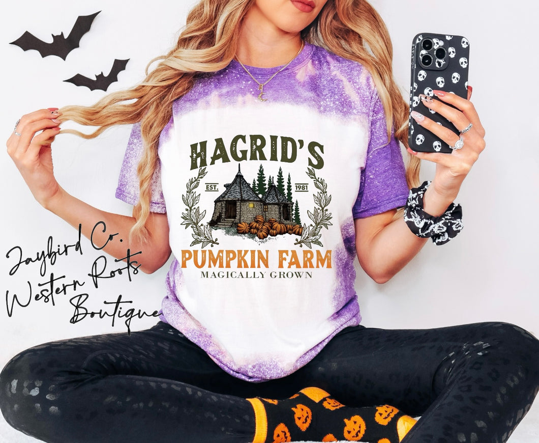 HAGRADS PUMPKIN FARM BLEACHED TEE