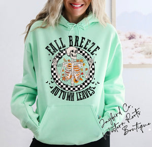 FALL BREEZE AUTUMN LEAVES SWEATSHIRT | MINT GREEN | ORCHID | DARK HEATHER | WHITE