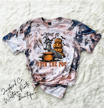 Load image into Gallery viewer, STIR THE POT RACCOON BLEACHED TEE
