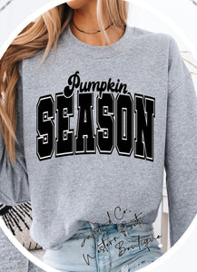 PUMPKIN SEASON SWEATSHIRT | ASH GRAY | SPORT GRAY | SAND | FOREST GREEN