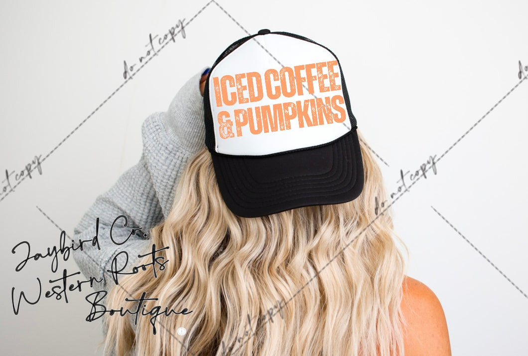 Iced Coffee & Pumpkins | Trucker Hat
