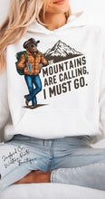 Load image into Gallery viewer, BIGFOOT THE MOUNTAINS ARE CALLING SWEATSHIRT | MINT GREEN | ORCHID | DARK HEATHER | WHITE
