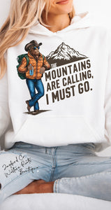 BIGFOOT THE MOUNTAINS ARE CALLING SWEATSHIRT | MINT GREEN | ORCHID | DARK HEATHER | WHITE