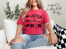 Load image into Gallery viewer, CAFFEINE CHAOS MOM BLEACHED TEE

