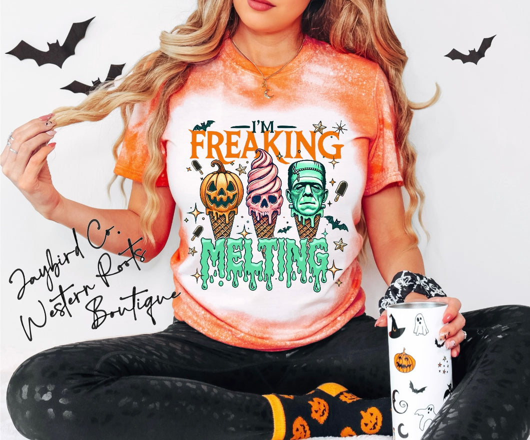 IM FREAKIN MELTING BLEACHED TEE