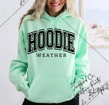 Load image into Gallery viewer, HOODIE WEATHER SWEATSHIRT | MINT GREEN | ORCHID | DARK HEATHER | WHITE

