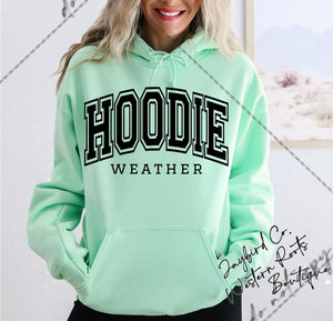 HOODIE WEATHER SWEATSHIRT | MINT GREEN | ORCHID | DARK HEATHER | WHITE