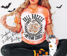 Load image into Gallery viewer, FALL BREEZE AUTUMN LEAVES BLEACHED TEE
