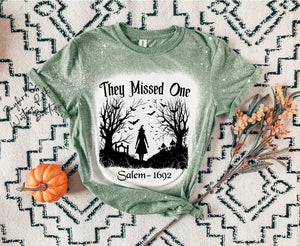SALEM THEY MISSED ONE BLEACHED TEE