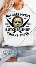 Load image into Gallery viewer, MICHAEL MYERS SWEATSHIRT | MINT GREEN | ORCHID | DARK HEATHER | WHITE
