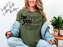 Load image into Gallery viewer, BELIEVE IN YOURSELF BLEACHED TEE
