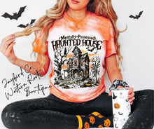 Load image into Gallery viewer, HAUNTED HOUSE BLEACHED TEE

