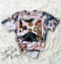 Load image into Gallery viewer, HORROR FACES BLEACHED TEE
