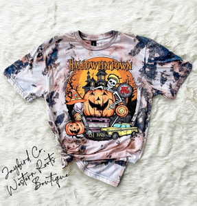 HALLOWEENTOWN  BLEACHED TEE