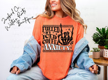 Load image into Gallery viewer, FUELED BY ICED COFFEE &amp; ANXIETY BLEACHED TEE

