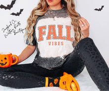 Load image into Gallery viewer, FALL VIBES BLEACHED TEE
