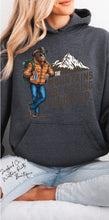 Load image into Gallery viewer, BIGFOOT THE MOUNTAINS ARE CALLING SWEATSHIRT | MINT GREEN | ORCHID | DARK HEATHER | WHITE
